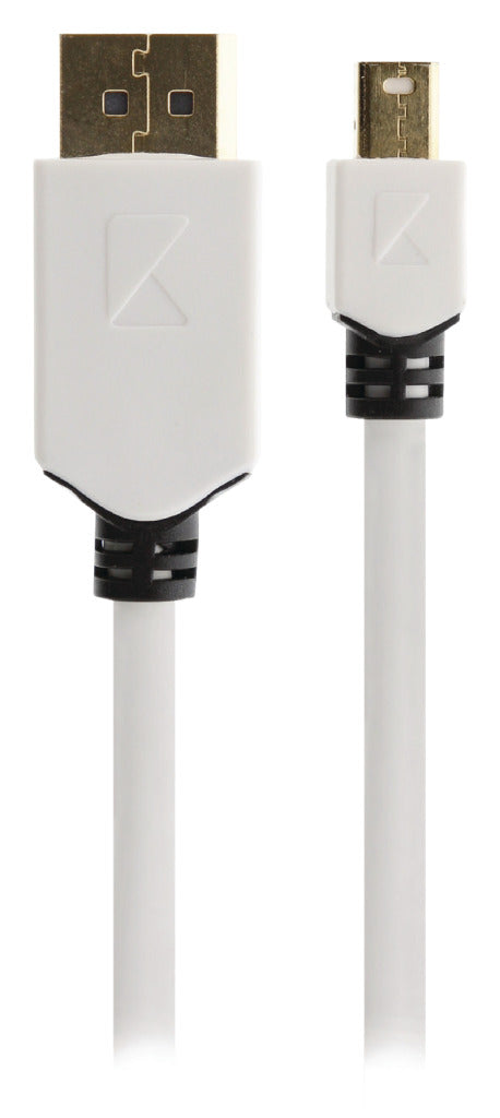 König KNM37400W20 Mini Displayport Kabel Mini Displayport Male - Displayport Male 2,00 M Wit