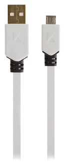 König KNM60410W10 Platte Usb 2.0 Kabel A Male - Micro B Male 1,00 M Wit