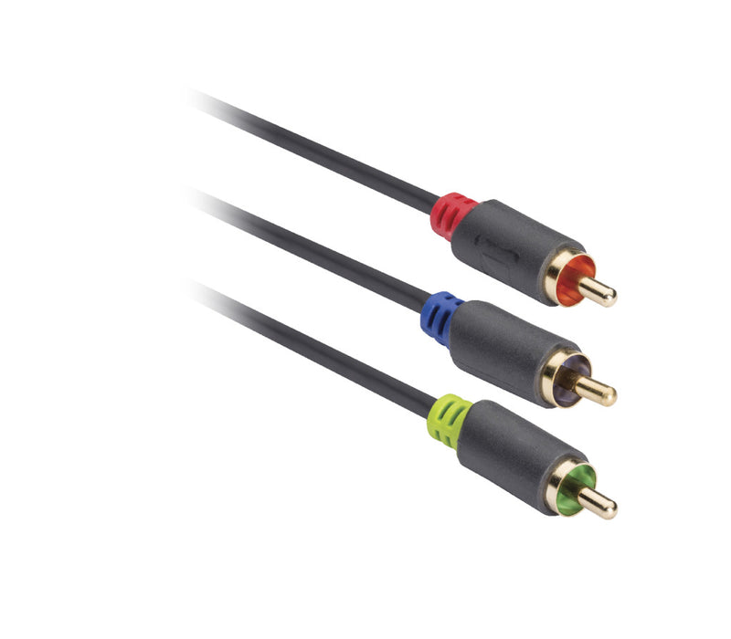 König KNV24350E20 Component Video Kabel 3x Rca Male - 3x Rca Male 2,00 M Grijs