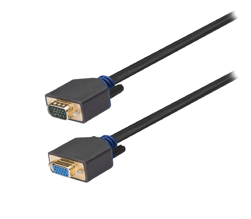 König KNC59100E20 Vga Verlengkabel Vga Male - Female 2,00 M Grijs