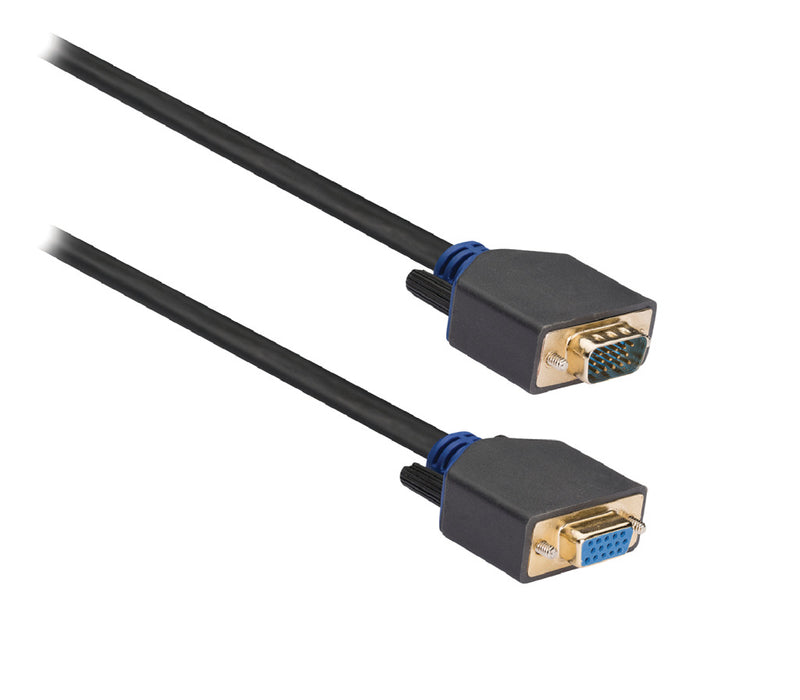 König KNC59100E20 Vga Verlengkabel Vga Male - Female 2,00 M Grijs