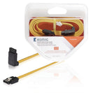 K&ouml;nig KNC73260Y10 Sata 6 Gb/s Datakabel Sata 7-pins Female - Female 270? Haaks 1,00 M Geel