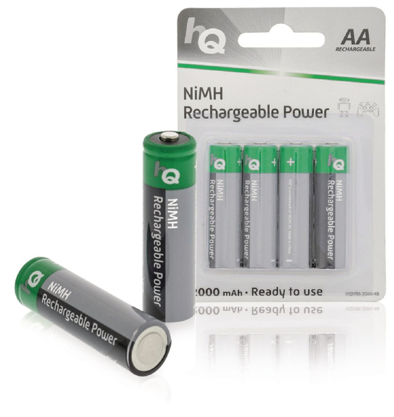 Hq HQHR6-2000/4B Oplaadbare Nimh Aa-batterij 2000 Mah, Blister 4 Stuks