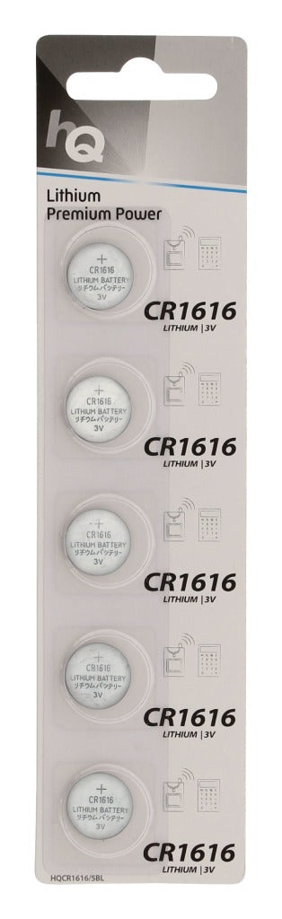 Hq HQCR1616/5BL Lithium Knoopcel Cr1616-batterij 3 V, Blister 5 Stuks
