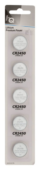 Hq HQCR2450/5BL Lithium Knoopcel Cr2450-batterij 3 V, Blister 5 Stuks