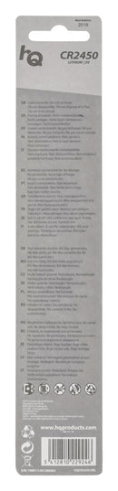 Hq HQCR2450/5BL Lithium Knoopcel Cr2450-batterij 3 V, Blister 5 Stuks