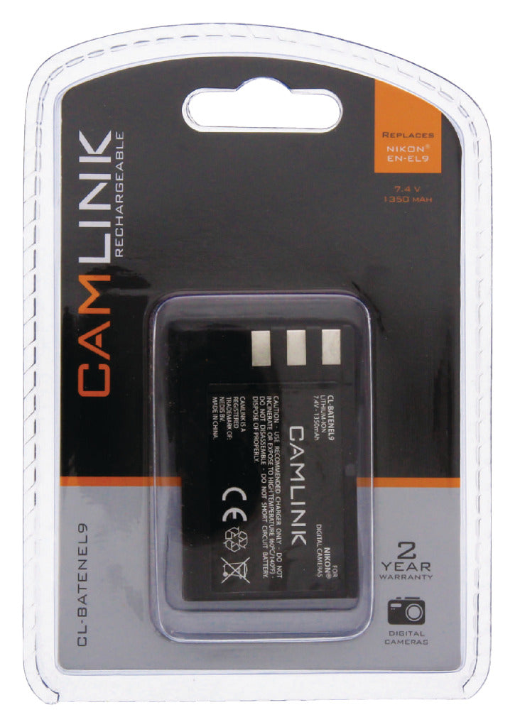 Camlink CL-BATENEL9 Oplaadbare Lithium-ion Camera Accu 7.4 V 1350 Mah