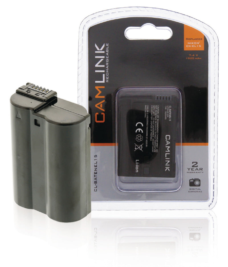 Camlink CL-BATENEL15 Oplaadbare Lithium-ion Camera Accu 7.2 V 1920 Mah