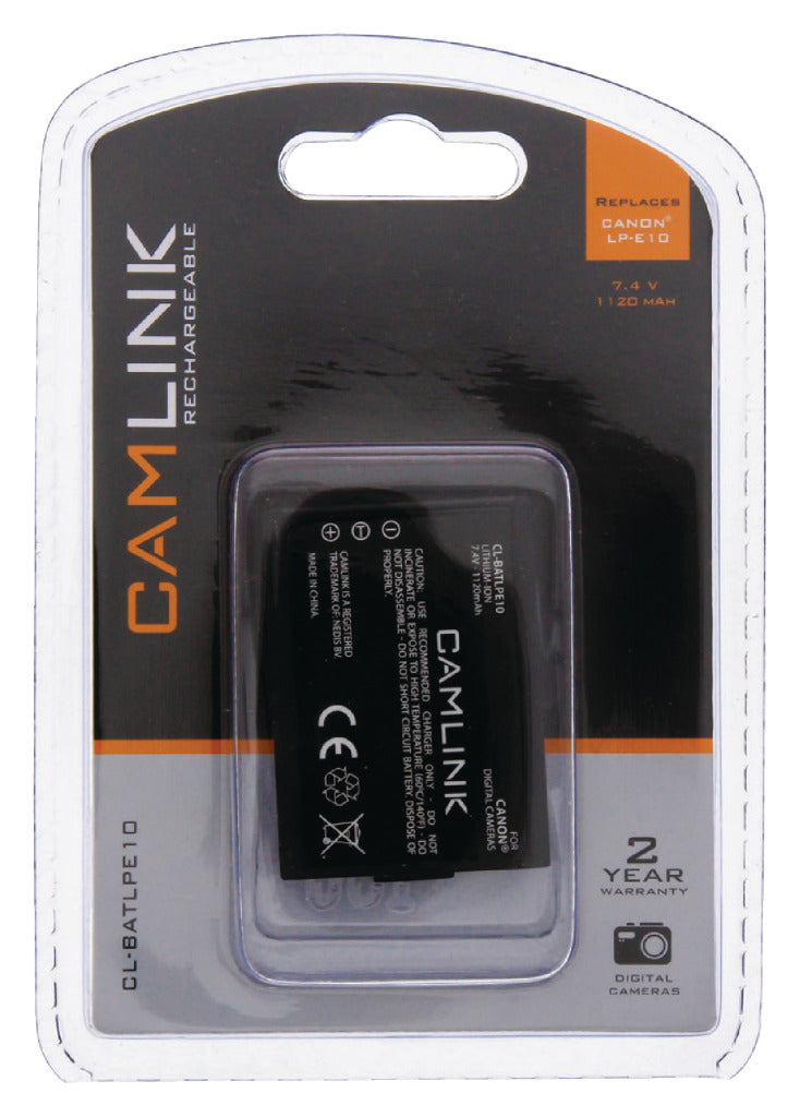 Camlink CL-BATLPE10 Oplaadbare Lithium-ion Camera Accu 7.4 V 1120 Mah