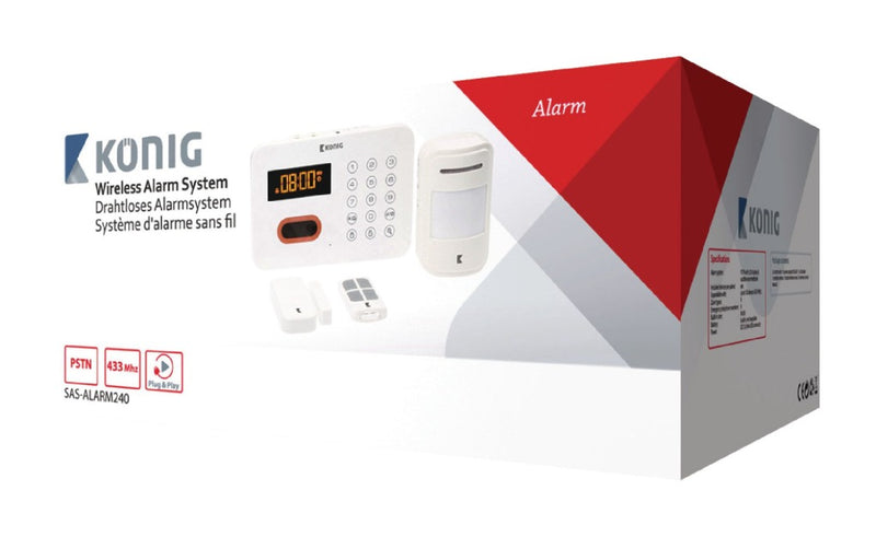 K&ouml;nig SAS-ALARM240 Draadloos Alarmsysteem