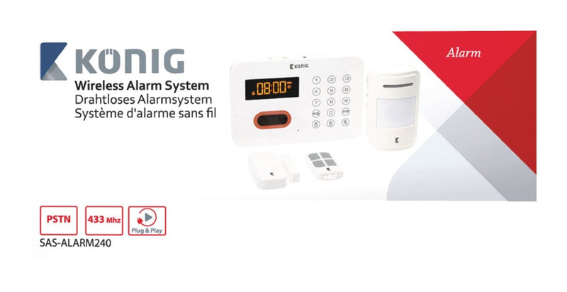 K&ouml;nig SAS-ALARM240 Draadloos Alarmsysteem