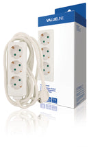 Valueline VLES330F001WH Stekkerdoos 3-wegs 3.00 M Wit