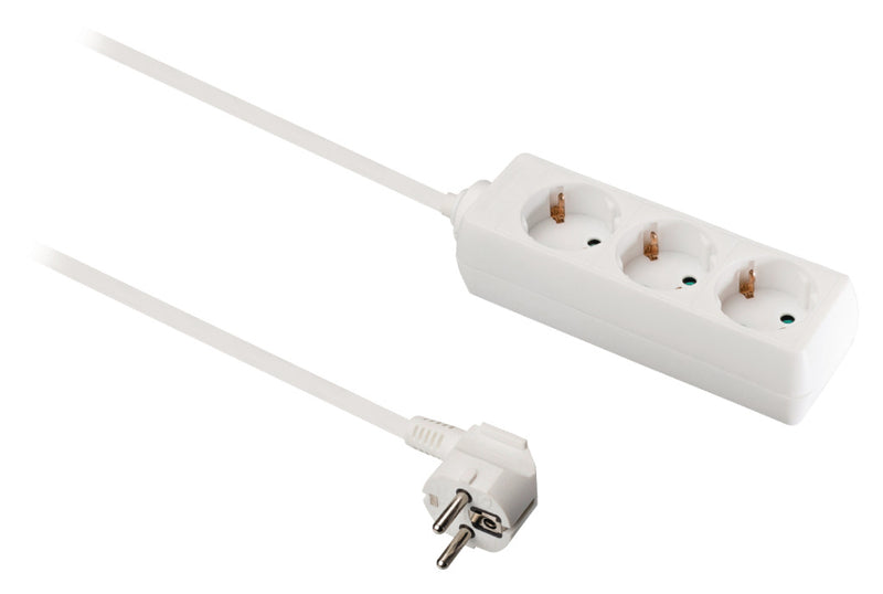 Valueline VLES330F001WH Stekkerdoos 3-wegs 3.00 M Wit