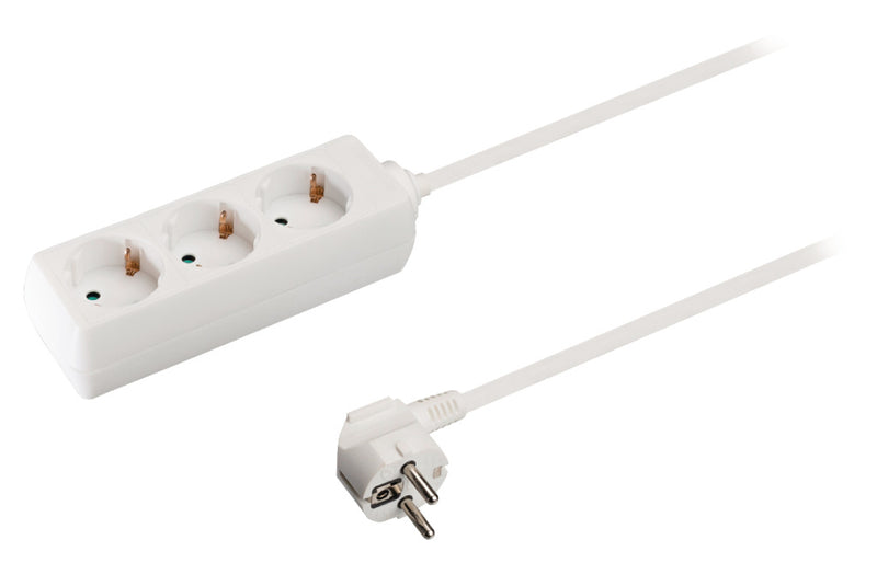 Valueline VLES330F001WH Stekkerdoos 3-wegs 3.00 M Wit
