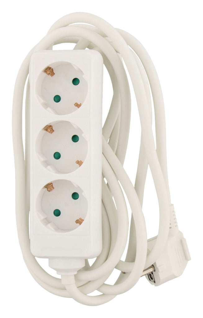 Valueline VLES330F001WH Stekkerdoos 3-wegs 3.00 M Wit