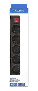 Valueline VLES630F002BL Stekkerdoos 6-wegs 3.00 M Zwart