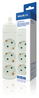 Valueline VLES300F001WH Stekkerdoos 3-wegs Wit