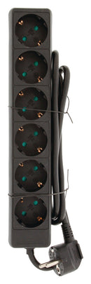 Valueline VLES615F001BL Stekkerdoos 6-wegs 1.50 M Zwart