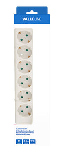 Valueline VLES630F001WH Stekkerdoos 6-wegs 3.00 M Wit