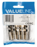 Valueline VLSP41926M F-connector Male Metaal Zilver