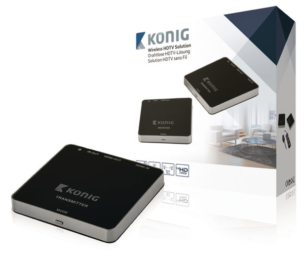 K&ouml;nig KN-WLHDMI10 5 Ghz Draadloze HDMI Zender 1080p / 3D Support Bereik 30 M