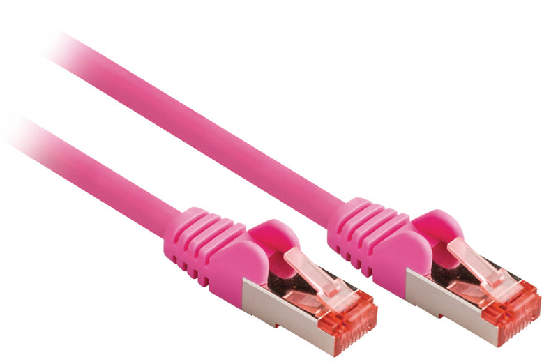 Valueline VLCP85221P75 Cat6 S/ftp Netwerkkabel Rj45 (8/8) Male - Rj45 (8/8) Male 7.50 M Roze