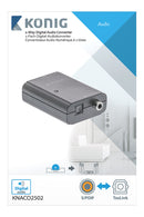 König KNACO2502 Digitale Audio Converter 1x Toslink Female + 1x S/pdif (rca) Female - 1x Toslink Fe