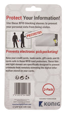 K&ouml;nig RFID Bankpas / ID-Kaart Beschermhoes Aluminium Zilver