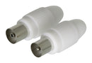 Valueline VLSB40999W Coaxconnector Male + Female Wit