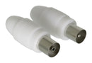 Valueline VLSB40999W Coaxconnector Male + Female Wit