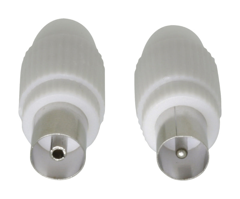 Valueline VLSB40999W Coaxconnector Male + Female Wit