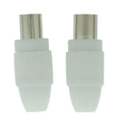 Valueline VLSB40999W Coaxconnector Male + Female Wit