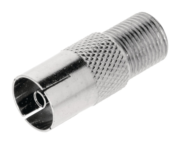 Valueline VLSP41955M Antenne Adapter F-connector Female - Coax Female (iec) Zilver