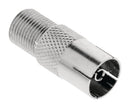 Valueline VLSP41955M Antenne Adapter F-connector Female - Coax Female (iec) Zilver