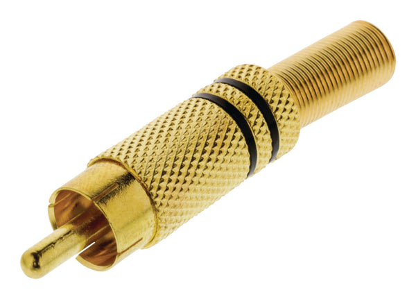 Valueline VGAP24900B Connector Rca Male Metaal Verguld