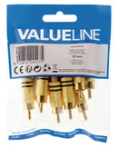 Valueline VGAP24900B Connector Rca Male Metaal Verguld