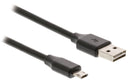 Valueline VLMP60510B2.00 Usb 2.0-kabel Usb A Male - Omkeerbaar Micro-usb B Male 2.00 M Zwart