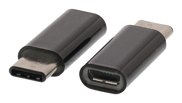 Valueline VLCP60910B Usb 2.0-adapter Usb-c Male - Usb Micro-b Female Zwart