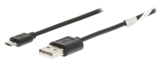 Valueline VLCT60500B10 Usb 2.0 Usb A Male - Usb Micro B Male Kabel 1,00 M Zwart