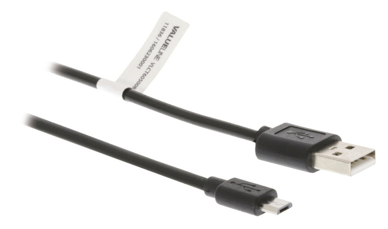 Valueline VLCT60500B10 Usb 2.0 Usb A Male - Usb Micro B Male Kabel 1,00 M Zwart