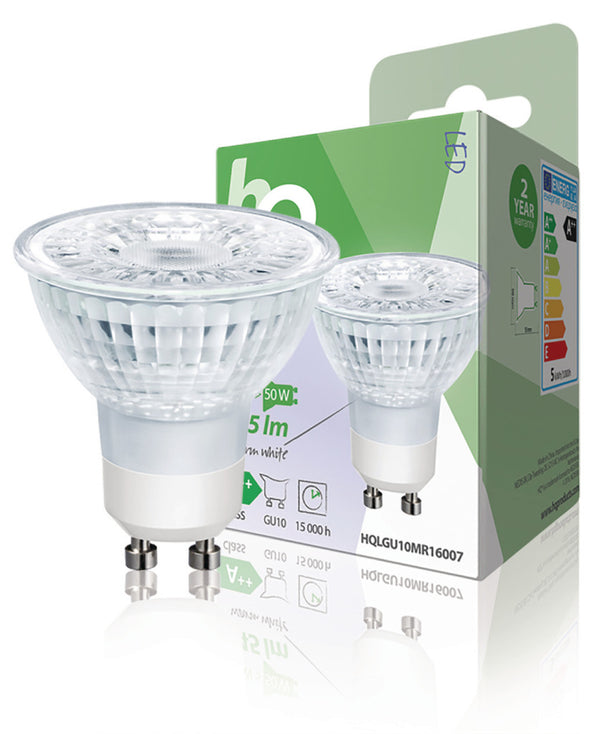 HQ HQLGU10MR16007  Led-lamp Halogeen-look Mr16 Gu10 4.3 W 345 Lm 2700 K