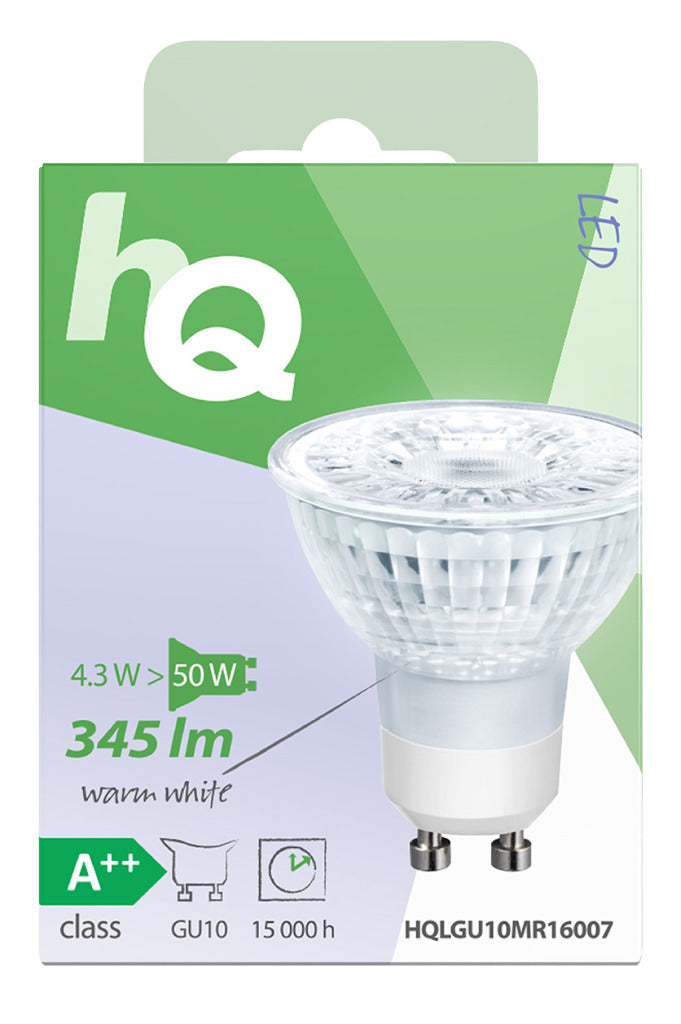 HQ HQLGU10MR16007  Led-lamp Halogeen-look Mr16 Gu10 4.3 W 345 Lm 2700 K