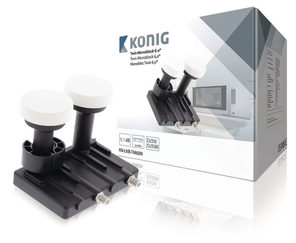 K&ouml;nig KN-LNB-TM60N Lnb Twin Monoblock 6.0&deg; 1.1 Db