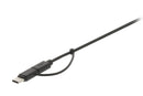 Valueline VLMP60610B1.00 Usb 2.0 Kabel Usb A Male - Usb-micro-b / Usb-c Male 1 M Zwart + Type-c-ada