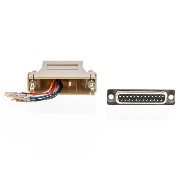 Valueline VLCP52822I Seriële Adapter Sub-d 25-pins Male - Rj45 (8/8) Female Ivoor