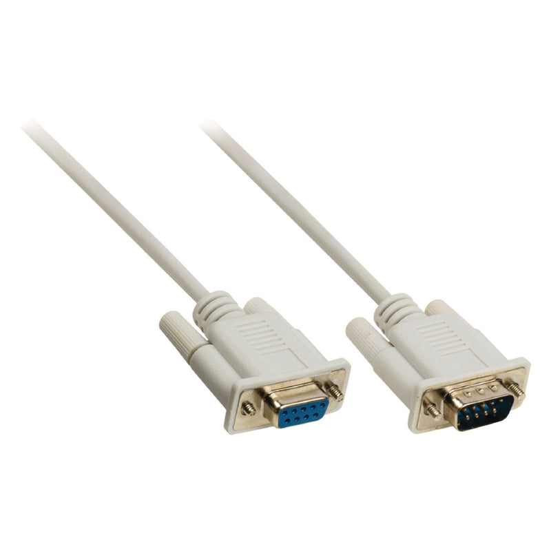Valueline VLCP52010I30 Seriële Kabel Sub-d 9-pins Male - Sub-d 9-pins Female 3.00 M Ivoor