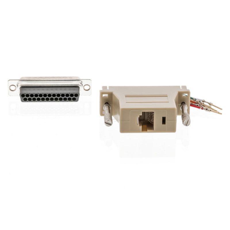Valueline VLCP52823I Seriële Adapter Sub-d 25-pins Female - Rj45 (8/8) Female Ivoor