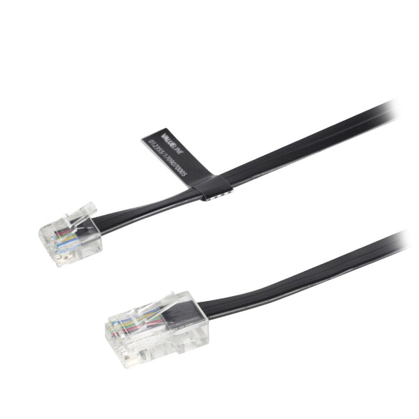 Valueline VLTP90310B30 Telefoonkabel Rj12 (6p6c) Male - Rj45 (8p6c) Male 3.00 M Zwart