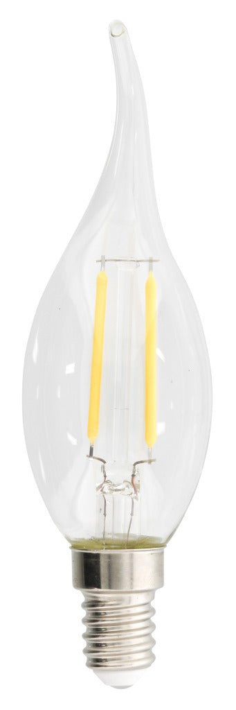 HQ HQLFE14FLTP003 Retro Led-filamentlamp E14 Gebogen Kaars 2.1 W 250 Lm 2700 K