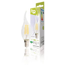 HQ HQLFE14FLTP004 Retro Led-filamentlamp E14 Gebogen Kaars 4.8 W 470 Lm 2700 K
